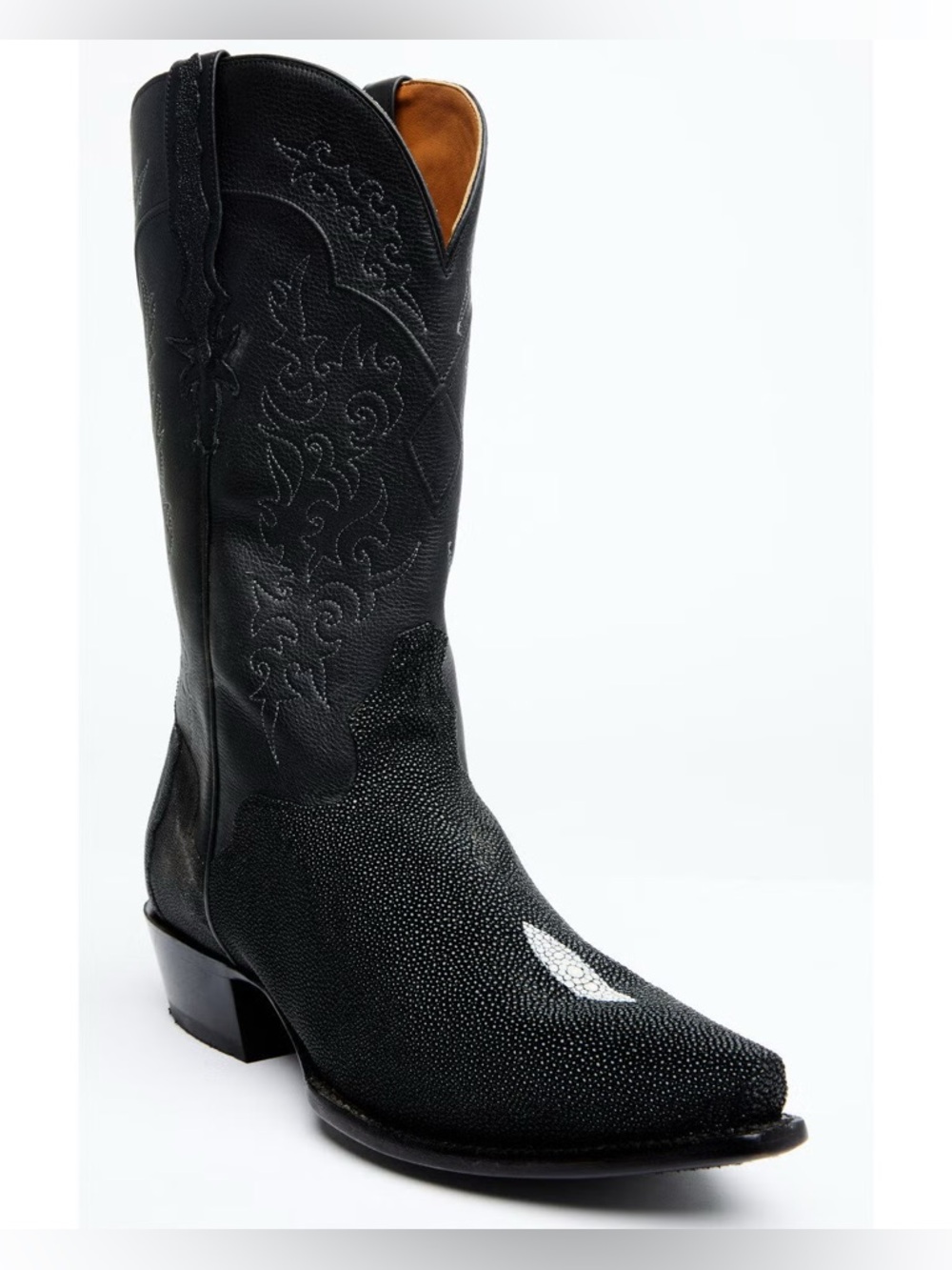 EL DORADO MEN'S EXOTIC STINGRAY SKIN WESTERN BOOTS - SNIP TOE